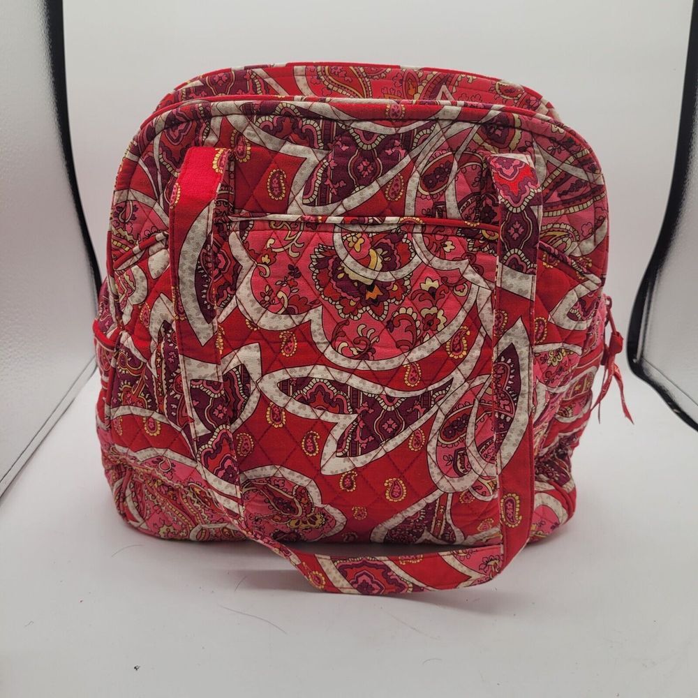 Vera Bradley Rosy Posies Sweet Pleat Tote Retired Pattern - Picture 5 of 9